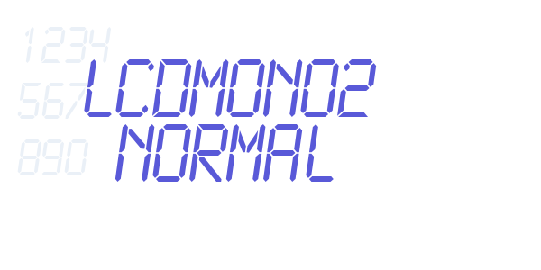 LCDMono2 Normal font free