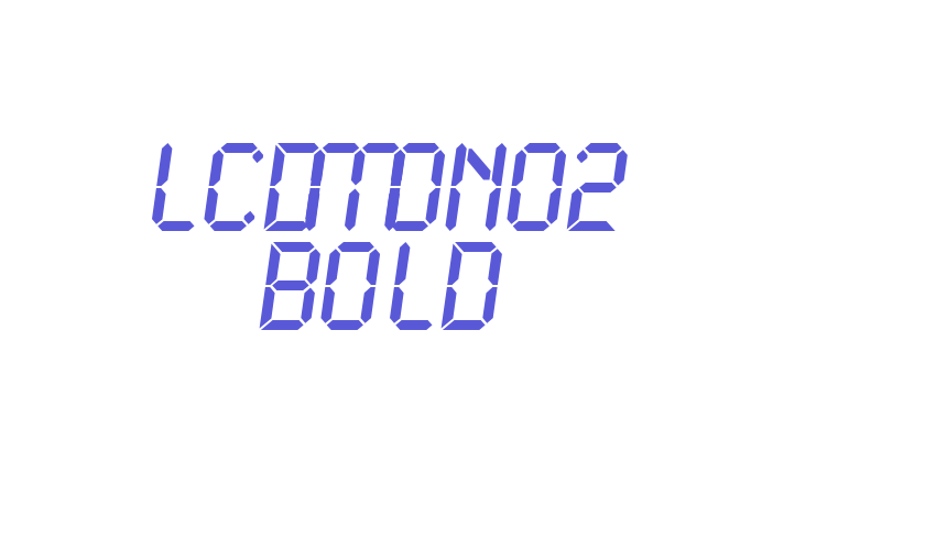 LCDMono2 Bold Font Download