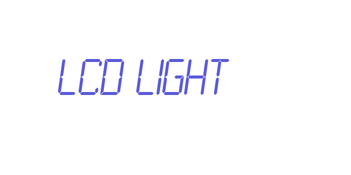 LCD Light Font Download