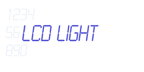 LCD Light-font-download