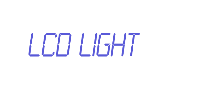 LCD Light Font