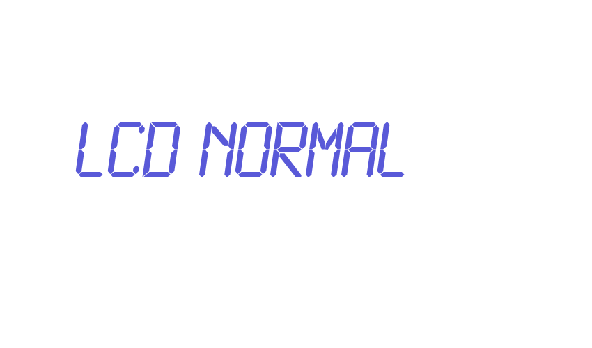 LCD Normal Font Download