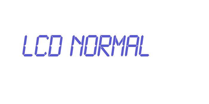 LCD Normal Font Download