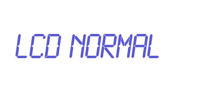 LCD Normal Font