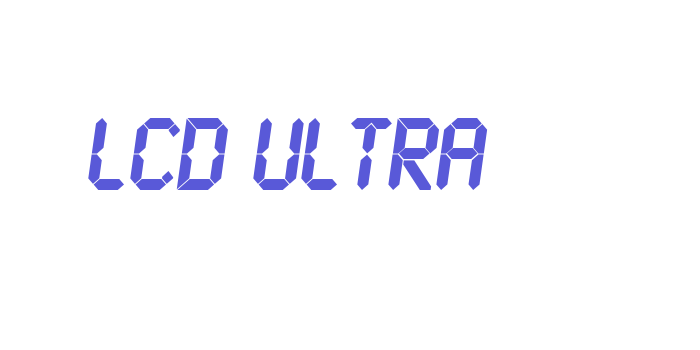 LCD Ultra Font Download