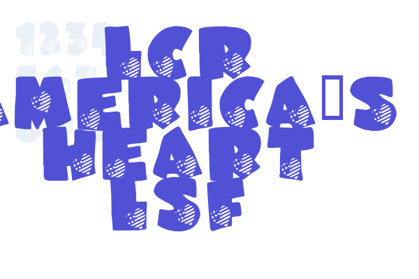 LCR America’s Heart LSF Font Download