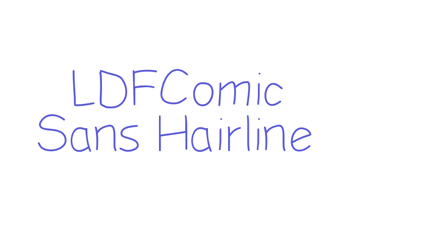 LDFComic Sans Hairline Font