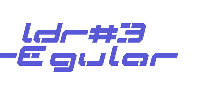 LDR#3 Regular Font Download