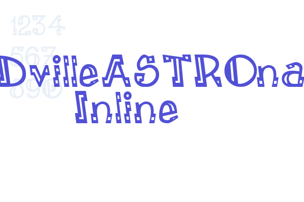 LEADvilleASTROnaut Inline Font Download