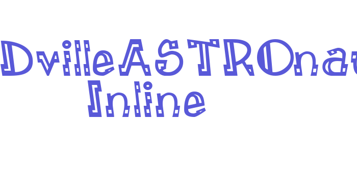 LEADvilleASTROnaut Inline Font Download