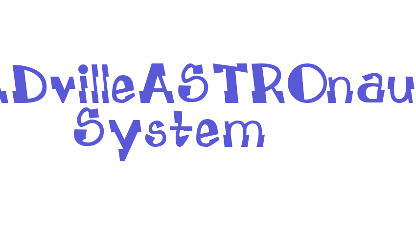 LEADvilleASTROnaut System Font