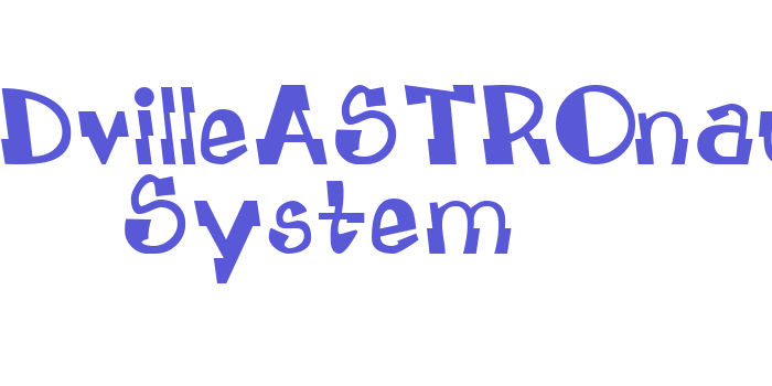 LEADvilleASTROnaut System Font Download