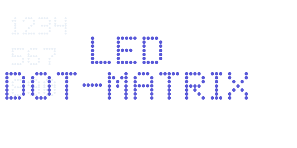 LED Dot-Matrix font