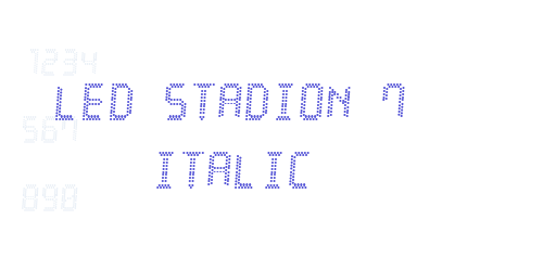 LED Stadion 7 Italic-font-download