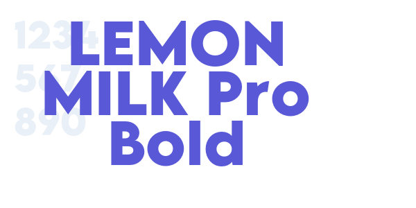 LEMON MILK Pro Bold font free