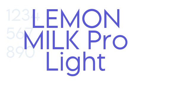 LEMON MILK Pro Light font free