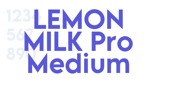 LEMON MILK Pro Medium font free