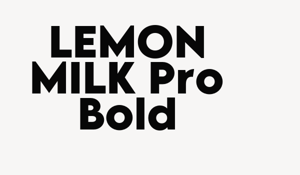 LEMON MILK Pro Bold Font