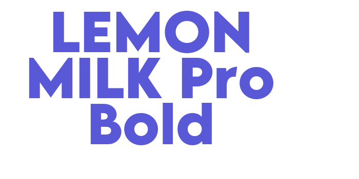 LEMON MILK Pro Bold Font