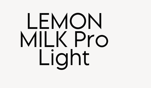 LEMON MILK Pro Light Font