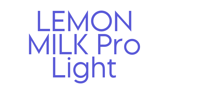 LEMON MILK Pro Light Font Download