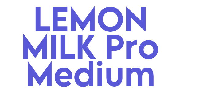 LEMON MILK Pro Medium Font