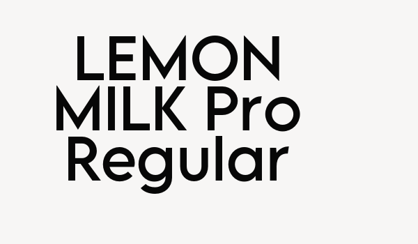 LEMON MILK Pro Regular Font