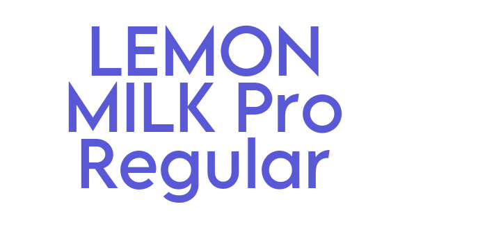 LEMON MILK Pro Regular Font Download