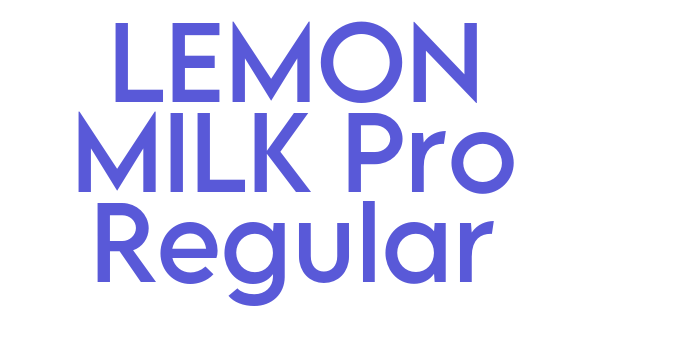 LEMON MILK Pro Regular Font