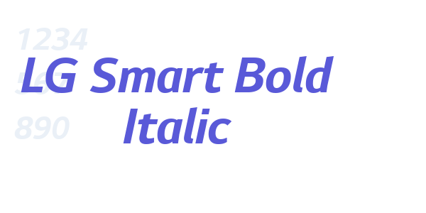 LG Smart Bold Italic font