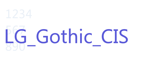 LG_Gothic_CIS font