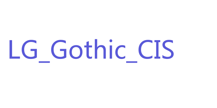 LG_Gothic_CIS Font Download