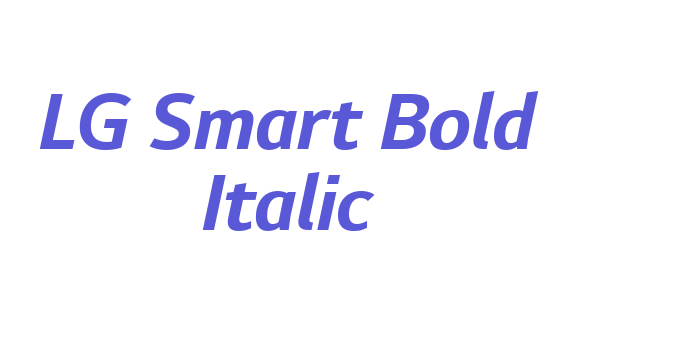 LG Smart Bold Italic Font Download