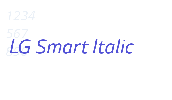 LG Smart Italic font download