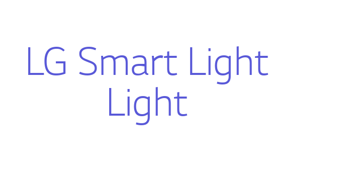 LG Smart Light Light Font Download