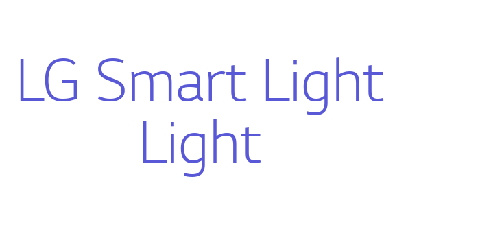 LG Smart Light Light Font