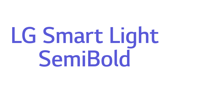 LG Smart Light SemiBold Font Download