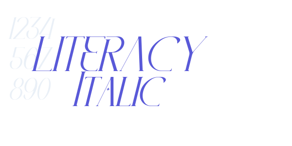 LITERACY Italic font