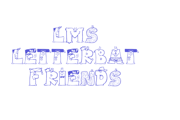 LMS Letterbat Friends Font