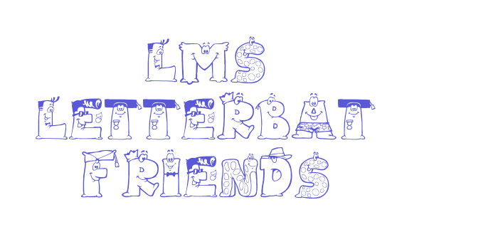 LMS Letterbat Friends Font Download