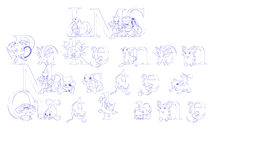 LMS Poke’mon Master Outline Font Download