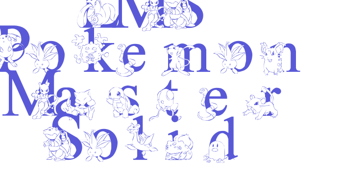 LMS Poke’mon Master Solid Font