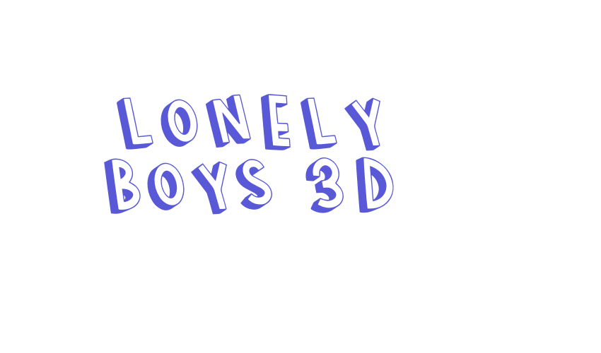 LONELY BOYS 3D Font Download