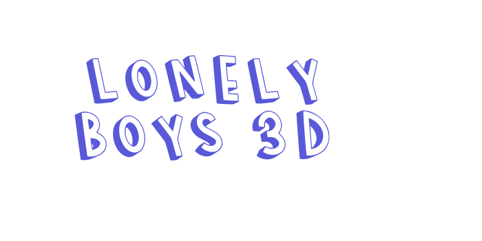 LONELY BOYS 3D Font Download