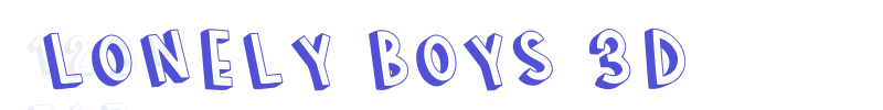LONELY BOYS 3D-font