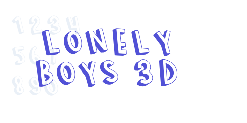 LONELY BOYS 3D-font-download