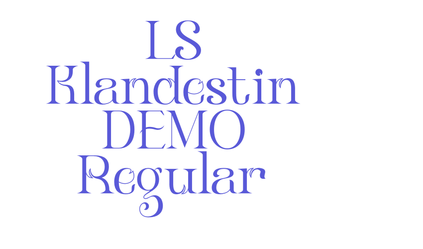 LS Klandestin DEMO Regular Font Download