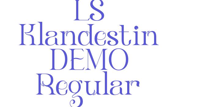 LS Klandestin DEMO Regular Font Download