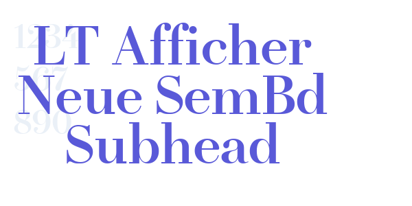 LT Afficher Neue SemBd Subhead font free