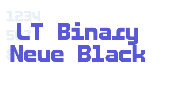 LT Binary Neue Black font